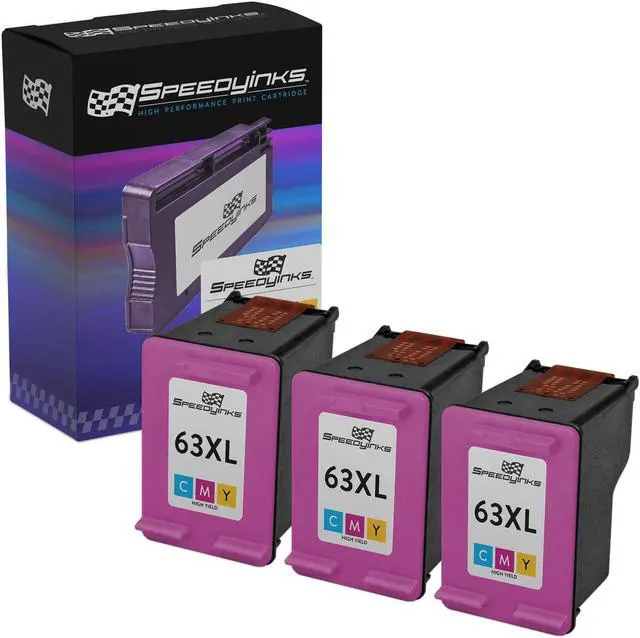 Main image of Speedy Inks Remanufactured Ink Cartridge Replacement for HP 63XL F6U63AN High Yield (Color, 3-Pack) Compatible with 1112 2130 3630 3631 3633 3634 3637 4511 4516 4520 4521 4522 4523 4524 and more