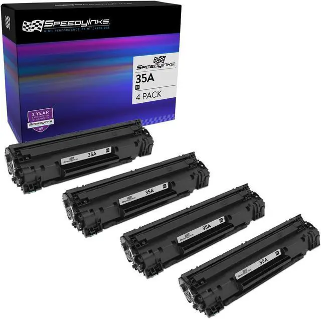 Main image of SPEEDYINKS Compatible Toner Cartridge Replacement for HP 35A (Black, 4-Pack) Compatible with all the following HP Printer models HP P1002 P1005 P1006 P1007 35A cb435a