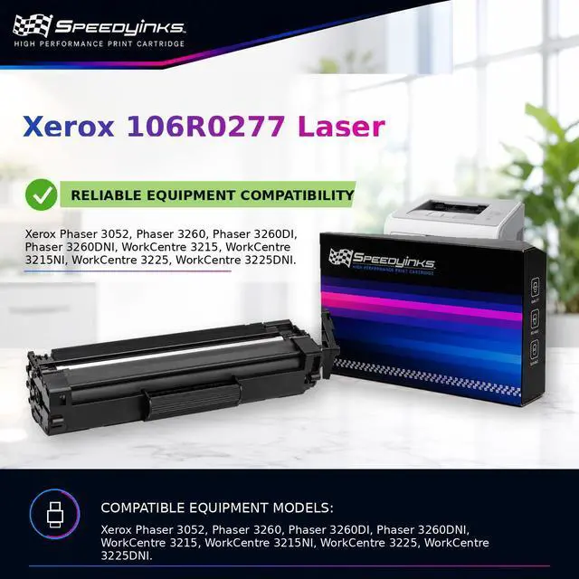 Alt view image 5 of 5 - SPEEDYINKS Compatible Toner Cartridge Replacements for Xerox 106R02777 High Yield (Black, 2-Pack) Compatible with Xerox 3260, 3260 DNI, 3260 DI, Xerox WorkCentre: 3215, 3215 NI, 3225 DNI