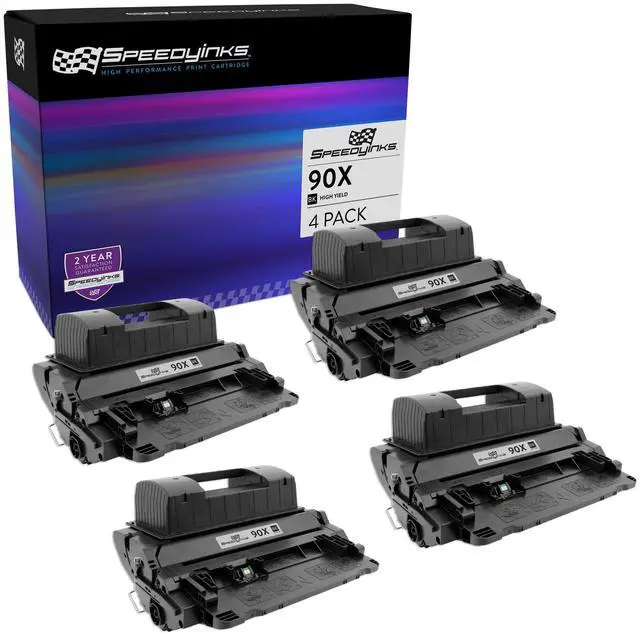 Main image of SPEEDYINKS Compatible Toner Cartridge Replacement for HP 90X HighYield (Black, 4-Pack) for use in HP Enterprise 600 M601dn, 600 M602dn, 600 M602n, 600 M603dn, 600 M603n, 600 M603xh, M4555f, M4555h