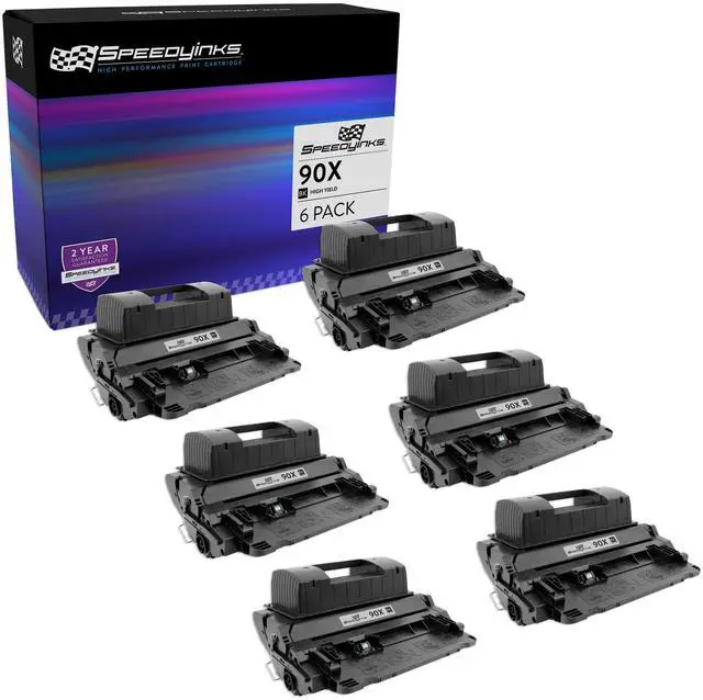 Main image of SPEEDYINKS Compatible Toner Cartridge Replacement for HP 90X CE390X High Yield (Black, 6 Pack) for use in HP LaserJet Enterprise M4555f, M4555fskm, M4555h, M602n, M602dn, M602x, M603n, M603dn, M603xh
