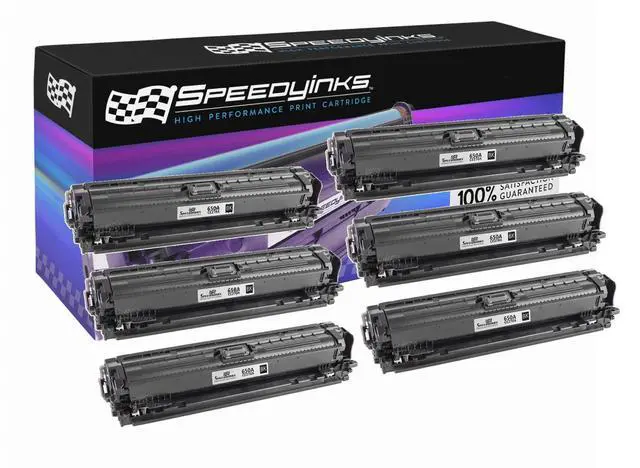 Main image of Speedy Inks Remanufactured Toner Cartridge Replacement for HP 650A CE270A (Black, 6-Pack)
