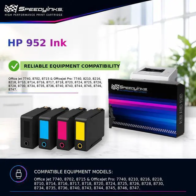 Alt view image 5 of 6 - SPEEDYINKS Compatible Replacement for HP 952XL Ink Cartridges 952 XL L0S67AN High Yield (Yellow, Single-Pack) for OfficeJet Pro 7720 7740 8210 8702 8710 8714 8715 8720 8740 8747