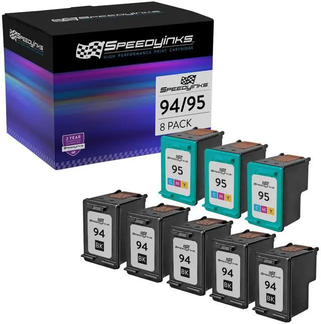 Main image of Speedy Inks Remanufactured Ink Cartridge Replacement for HP 94 and HP 95 (5 Black , 3 Color, 8-Pack) Compatible with HP: OfficeJet 7310 7410 H470 6215 H470wbt, PSC 2350, PSC 2355v, PSC 1600 and more