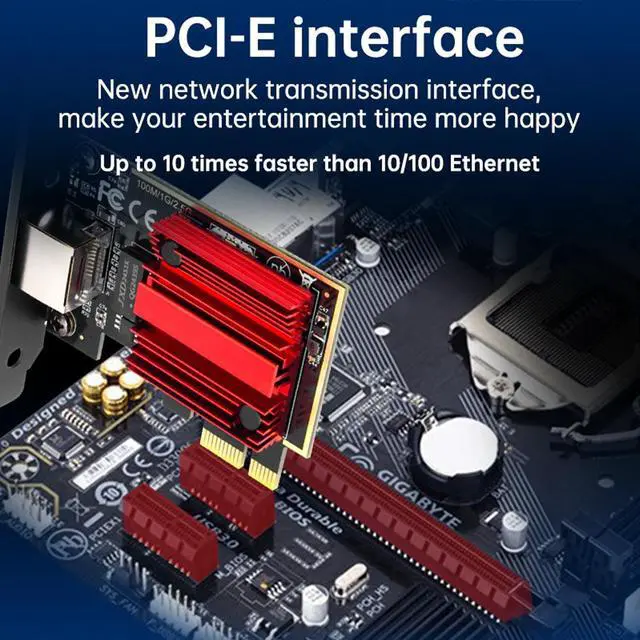 Alt view image 3 of 7 - DERAPID RTL8125 2.5Gbps PCI Express Network Card PCIe x1 to RJ45 Ethernet Adapter, 2.5G Base-T Gigabit LAN, Gaming NIC for Desktop PC NAS