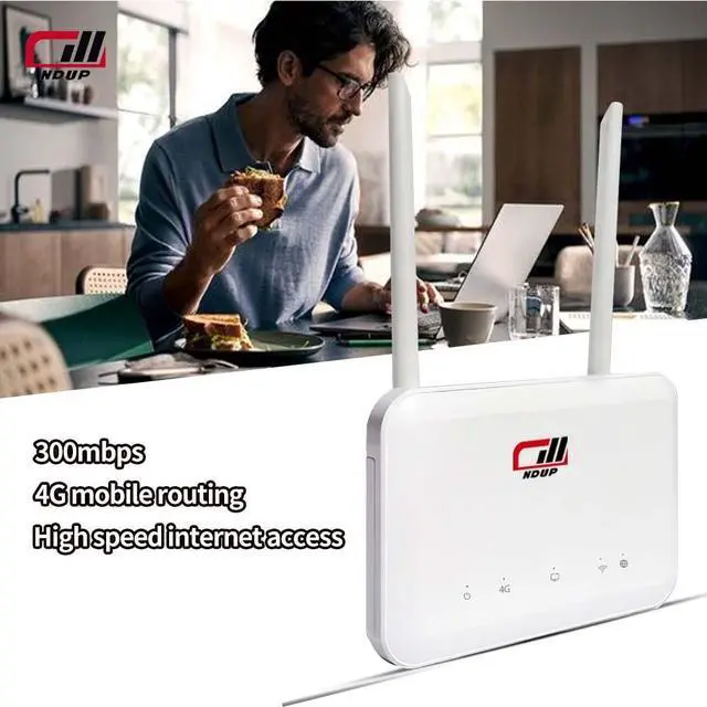 Alt view image 6 of 7 - NDUP B625 Wireless Router 300Mbps N300 2.4GHz - Advanced 4G LTE & 3G UMTS Compatibility, ASR+4G CAT4 Chipset, Durable White Finish