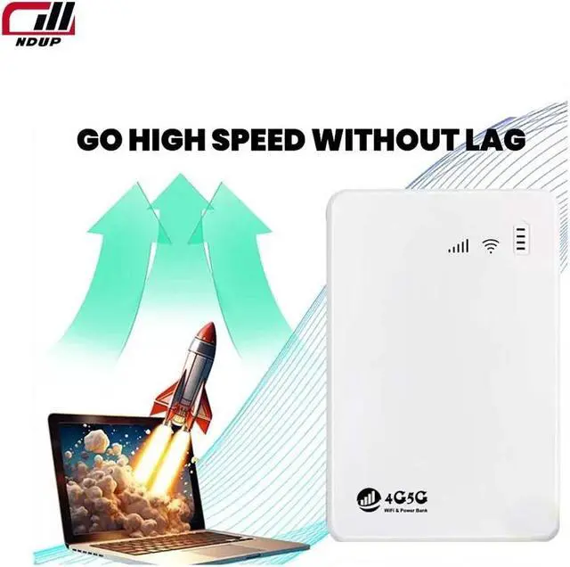 Alt view image 3 of 7 - NDUP Wireless Router N150 Portable WiFi with Power Bank Functionality - High-Speed 150Mbps, SIM Card Compatible, Smart Security Features, Includes Type-C USB Cable
