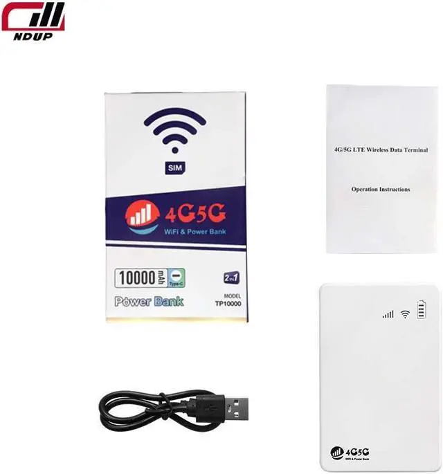 Alt view image 4 of 7 - NDUP Wireless Router N150 Portable WiFi with Power Bank Functionality - High-Speed 150Mbps, SIM Card Compatible, Smart Security Features, Includes Type-C USB Cable