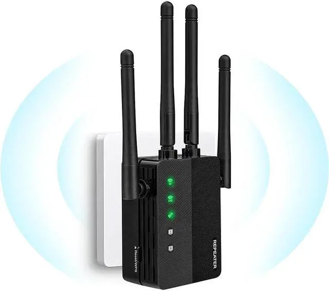 Main image of NDUP Dual-Band WiFi Extender 1206U with Cat5 Cable - Gigabit Speed, 802.11ac Protocol, Home Router Compatible, Lightning Protection