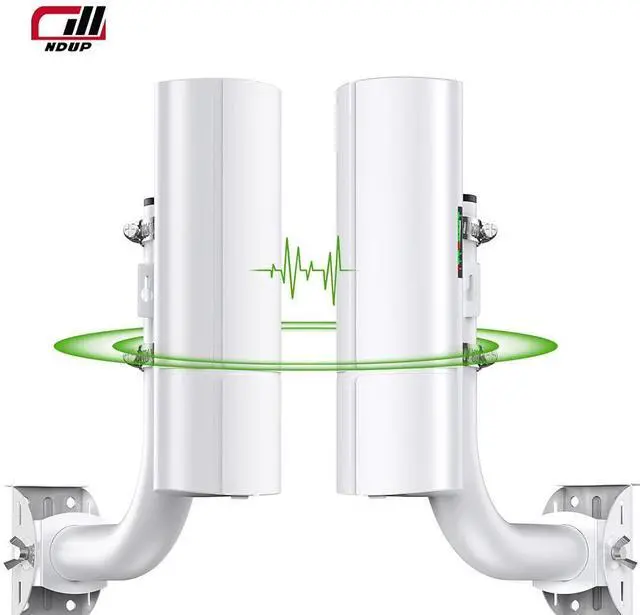 Main image of NDUP MWS-BS500T Wireless AP/Bridge AR9344 Chip 300Mbps 5.8GHz Dual-Polarization Antenna with 24V PoE and 12V DC Power Supply