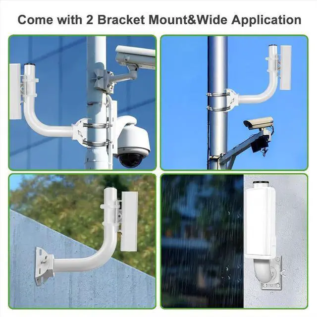 Alt view image 6 of 7 - NDUP MWS-BS500T Wireless AP/Bridge AR9344 Chip 300Mbps 5.8GHz Dual-Polarization Antenna with 24V PoE and 12V DC Power Supply