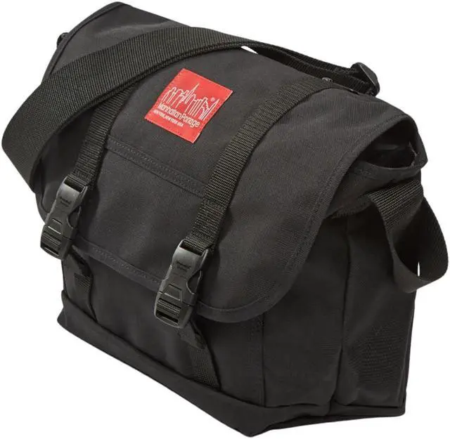 Alt view image 7 of 7 - MANHATTAN PORTAGE NY MESSENGER BAG JR (MD), EVERYDAY MESSENGER BAG FOR MEN & WOMEN, MESSENGER BAG WITH ADJUSTABLE SHOULDER STRAP, WATER RESISTANT COATING, BLACK