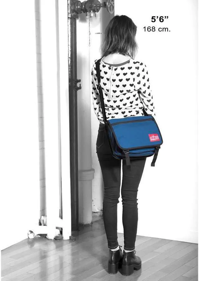 Alt view image 4 of 7 - Manhattan Portage Europa Laptop Messenger Bag, Laptop Messenger Bag with Zipper and Compartments, Everyday Carry Laptop Bag for Men & Women, Navy.