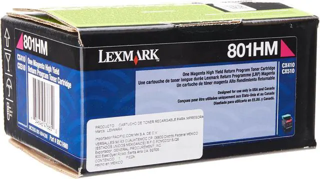 Main image of Lexmark 80C1HM0 Magenta High Yield Return Program Toner