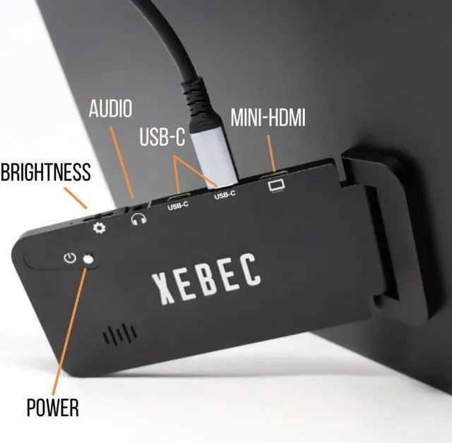 Alt view image 3 of 5 - Xebec SoloScreen 15.6" Portable Monitor for Laptops - Full HD 1920x1080, Ultra-Thin Aluminum, Plug and Play, Horizontal & Vertical Orientation