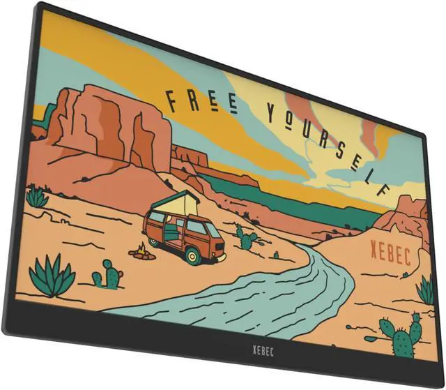 Main image of Xebec SoloScreen 15.6" Portable Monitor for Laptops - Full HD 1920x1080, Ultra-Thin Aluminum, Plug and Play, Horizontal & Vertical Orientation