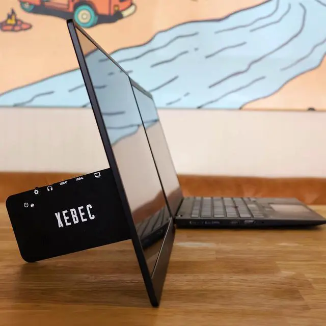 Alt view image 5 of 5 - Xebec SoloScreen 15.6" Portable Monitor for Laptops - Full HD 1920x1080, Ultra-Thin Aluminum, Plug and Play, Horizontal & Vertical Orientation