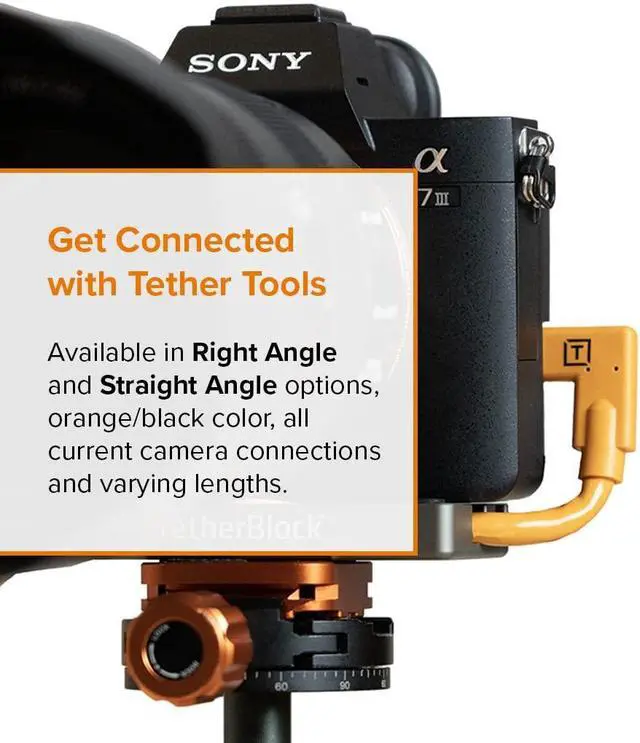 Alt view image 5 of 5 - Tether Tools TetherPro USB-C to USB-C Right-Angle Cable (Orange)