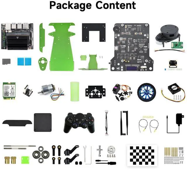 Alt view image 2 of 5 - Waveshare JetRacer Professional Version ROS AI Kit, Dual Controllers AI Robot, Lidar Mapping, Vision Processing, Includes Waveshare Jetson Nano Dev Kit 4GB (NOT Support Nano 2GB)