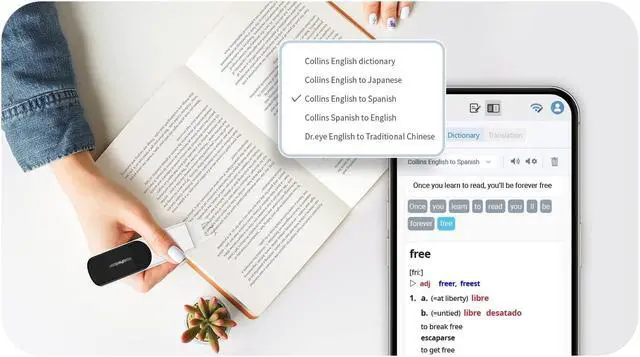 Alt view image 4 of 5 - PenPower WorldPenScan Wi-Fi | OCR Pen Scanner | Reader Mode | Text to Speech for Dyslexia | Windows, Mac, Chromebook, iOS & Android