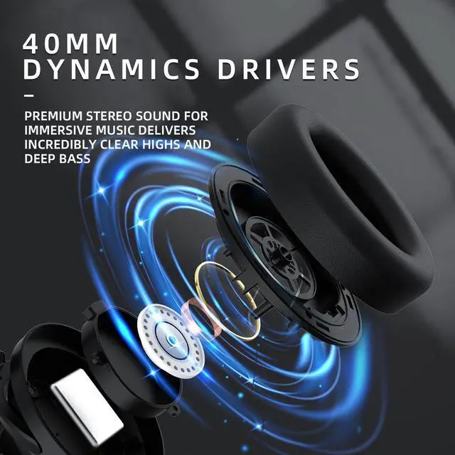 Alt view image 2 of 5 - SoundMAGIC P60BT Audiophile Headphone Wireless Bluetooth HiFi Stereo Sound Best Over-Ear Music Headset with Active Noise Cancelling, HD MIC, Touch Sensitive Control, 50 Hours Playing Time, Black