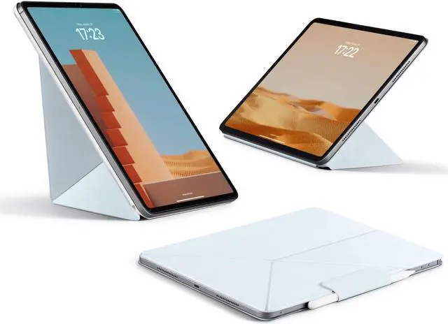 Main image of PITAKA iPad Pro 12.9 Case, Compatible with iPad Air 13 Inch M3/M2 & 2022/2021/2020/2018 iPad Pro 12.9 (3-6th Gen), Lightweight Portrait/Landscape Magnetic Case with 4 Standing Angles - Blue