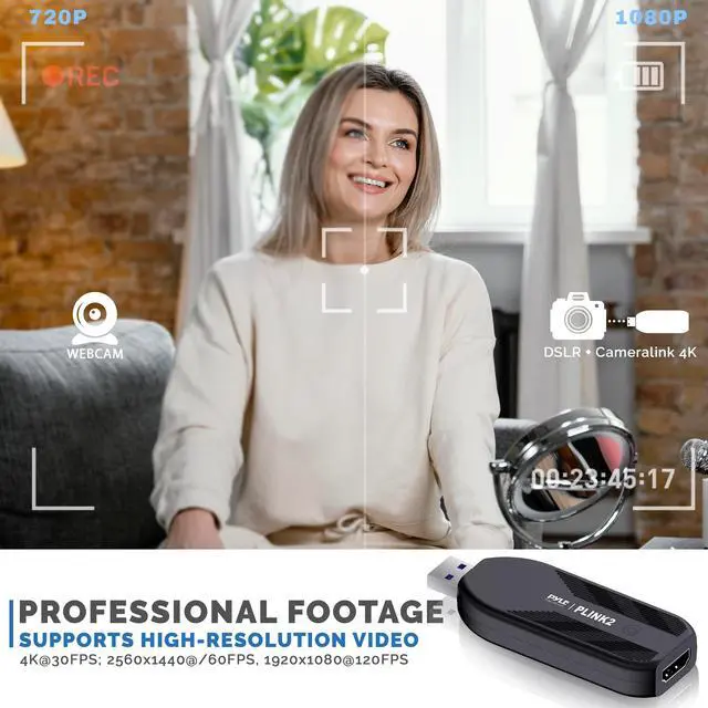 Alt view image 4 of 5 - PyleUsa HDMI Capture Card - Camera Link 4K USB3.1 GEN1 HDMI-to-USB Audio-Video Recording via DSLR Camcorder Action Cam, Record Directly to Computer Gaming,Streaming,Conference,Live Broadcast,PLINK 2