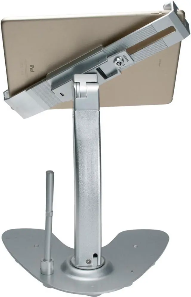 Alt view image 5 of 5 - Universal Dual Kiosk  CTA Universal Dual Security Kiosk with Locking Holder & Anti-Theft Cable for iPad 10th Gen 10.9" - iPad 10.2" 7/8/9 Gen - Surface Pro 4 - Surface Go 3 & More - Silver (PAD-UATP)
