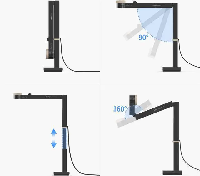 Alt view image 4 of 5 - CZUR Fancy Pro 8MP USB Document Camera for Teacher, 4K Webcam with Microphone and LED Light, Up to 60fps, Auto Focus, for Remote Teaching, Live Streaming, Web Conference, for Mac and Windows