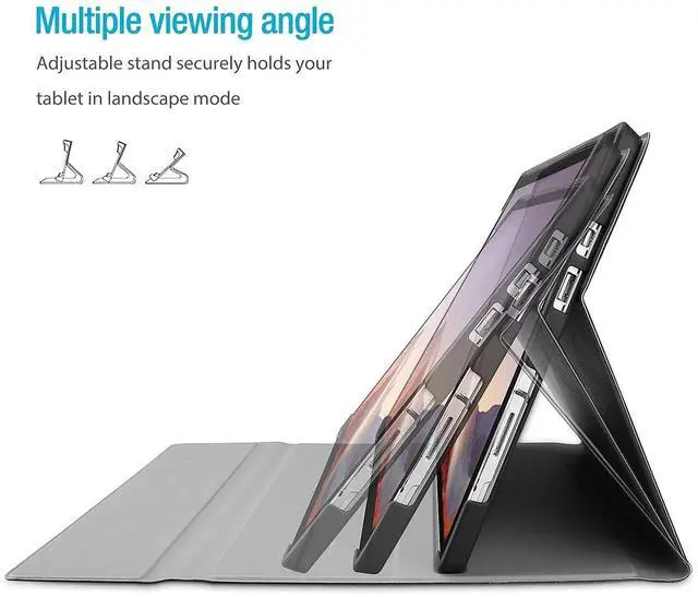 Alt view image 5 of 5 - ProCase Keyboard Case for Surface Pro 7 (2019)/ Pro 6 (2018)/ Pro 5 (2017)/ Pro 4 (2015) 12.3 Inch Bundle with Surface Pro 7 Plus/Pro 7/ Pro 6/ Pro 5/ Pro 4/ Pro LTE 12.3 Rugged Cover