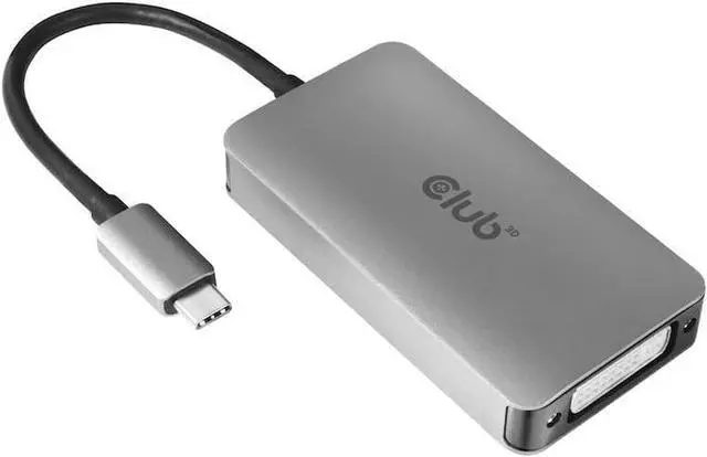 Alt view image 2 of 5 - Club 3D CAC-1510 USB Type C to Dual Link DVI-D Cable Adapter Support 3840x2160@30hz, 2560x1600@60Hz HDCP Support M/F