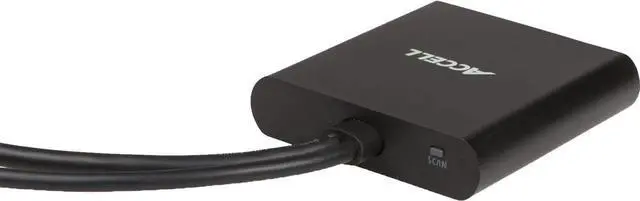 Alt view image 3 of 5 - Accell mDP-2DP Multi Monitor Splitter - Mini DisplayPort 1.2 Multi-Stream Transport (MST) Hub - 1x Mini DisplayPort connector, 2x DisplayPort outputs,Black
