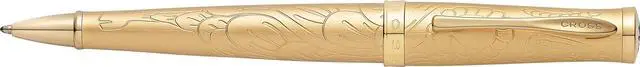 Main image of Cross Year of The Goat Brushed 23 Carat Heavy Gold Plate Ballpoint Pen, Includes Special Edition Gift Box