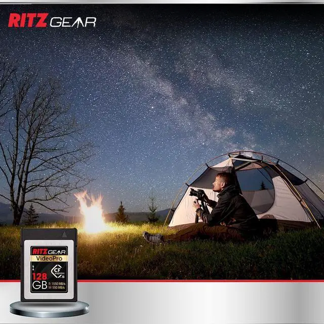 Alt view image 4 of 5 - Ritz Gear CFExpress Type B 128GB Card (1550/550 R/W), Compatible with Nikon, Panasonic & Canon DSLR Cameras. (Few Cameras Need a firmware Update for Compatible W CFExpress)+ Video Pro V90 SD Card