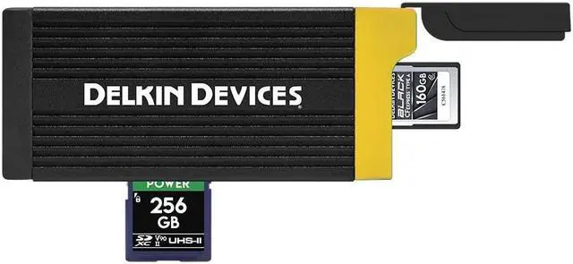 Alt view image 3 of 3 - Delkin Devices USB 3.2 CFexpress Type A & UHS-II SD Card Reader, 10Gbps Dual-Slot for Professional Filmmakers, Photographers & Content Creators, Windows & Mac Compatible (DDREADER-58)