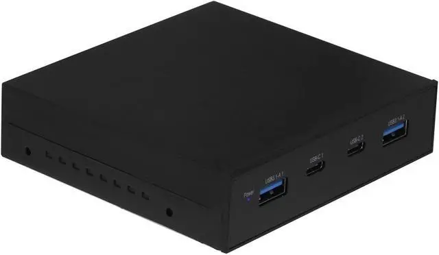 Alt view image 2 of 3 - Sedna USB 3.2 Gen II ( 10Gbps ) 4 Port ( 2A2C) Internal Hub ( Floppy Bay ) with Type A to Type E Connector Adapter, Black (SE-USB32G2-IHUB-224-E)
