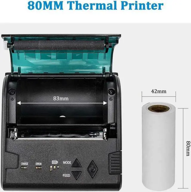 Alt view image 5 of 5 - NETUM Wireless Bluetooth Thermal Receipt Printer, Portable Personal Bill Printer 80mm Mini USB POS Printer for Restaurant Sales Retail Compatible with Android