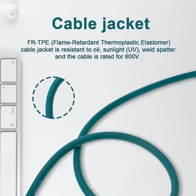 Alt view image 3 of 5 - AConnect M12 8 Position X-Code to RJ45 Ethernet Network Cable for Cognex in Sight Industrial Camera Shielded Cord High Flexible Waterproof 8M