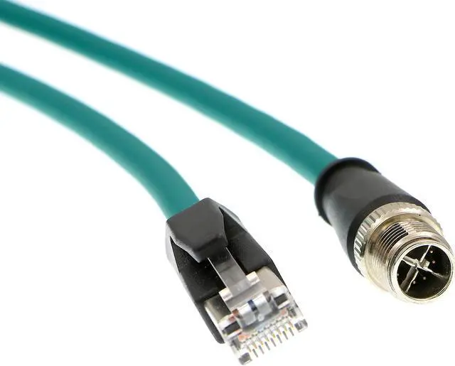 Alt view image 4 of 5 - AConnect M12 8 Position X-Code to RJ45 Ethernet Network Cable for Cognex in Sight Industrial Camera Shielded Cord High Flexible Waterproof 8M