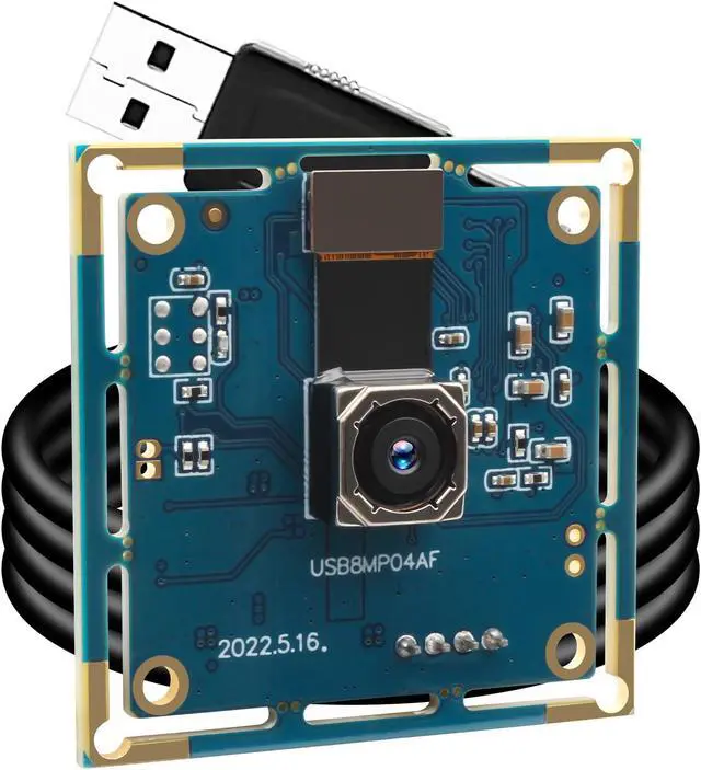 Main image of ALPCAM 8MP Autofocus USB Camera Module for Computer, IMX179 Mini UVC USB2.0 Webcam No Distortion Lightburn Camera for 3D Printer, 2448P Embedded Webcam for Windows, Linux, Android and Mac OS