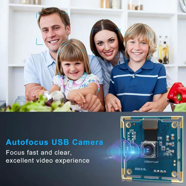 Alt view image 3 of 5 - ALPCAM 8MP Autofocus USB Camera Module for Computer, IMX179 Mini UVC USB2.0 Webcam No Distortion Lightburn Camera for 3D Printer, 2448P Embedded Webcam for Windows, Linux, Android and Mac OS