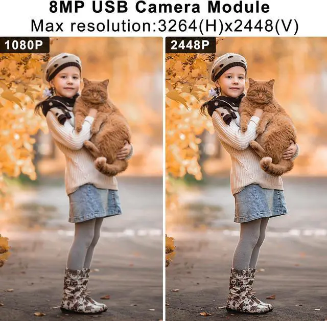 Alt view image 2 of 5 - ALPCAM 8MP Autofocus USB Camera Module for Computer, IMX179 Mini UVC USB2.0 Webcam No Distortion Lightburn Camera for 3D Printer, 2448P Embedded Webcam for Windows, Linux, Android and Mac OS