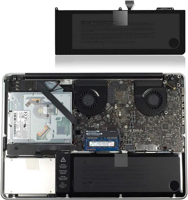 Alt view image 2 of 5 - BatPower A1382 Replacement Laptop Battery for Apple Early 2011 Late 2011 Mid 2012 MacBook Pro 15-inch A1286 EMC 2353-1 2556 2563 Battery MacBook Pro 15" Core i7 A1286 Apple A1382 Battery 77.5Wh