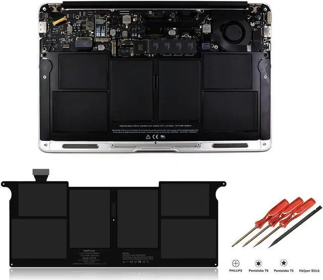 Alt view image 2 of 5 - BatPower A1375 Replacement Laptop Battery for Apple Late 2010 MacBook Air 11-inch A1370 EMC 2393 Battery MacBook Air 11" A1370 Apple A1375 Battery 35Wh