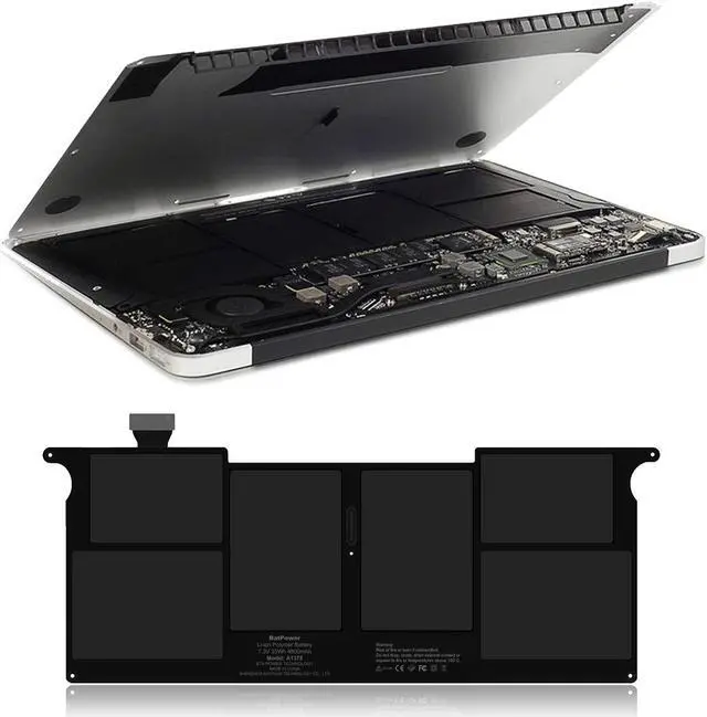 Alt view image 3 of 5 - BatPower A1375 Replacement Laptop Battery for Apple Late 2010 MacBook Air 11-inch A1370 EMC 2393 Battery MacBook Air 11" A1370 Apple A1375 Battery 35Wh