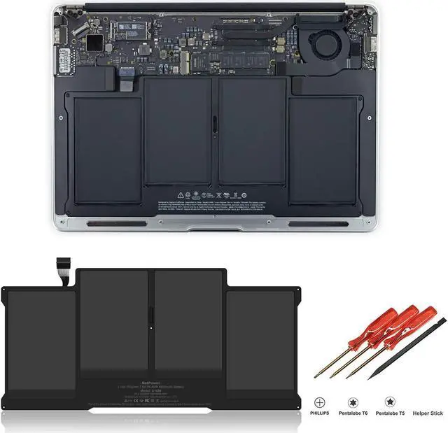 Alt view image 2 of 5 - BatPower A1496 Replacement Laptop Battery for Apple Mid 2013 2014 Early 2014 2015 MacBook Air 13-inch A1466 EMC 2559 EMC 2632 EMC 2925 Battery MacBook Air 13" A1466 Apple A1496 Battery 54.4Wh