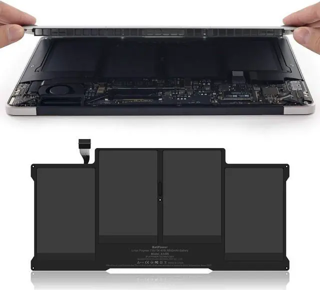 Alt view image 4 of 5 - BatPower A1496 Replacement Laptop Battery for Apple Mid 2013 2014 Early 2014 2015 MacBook Air 13-inch A1466 EMC 2559 EMC 2632 EMC 2925 Battery MacBook Air 13" A1466 Apple A1496 Battery 54.4Wh