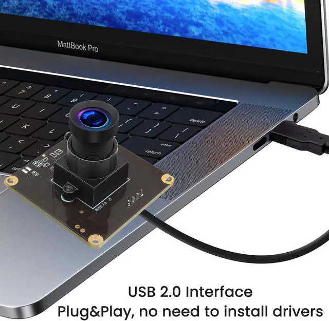 Alt view image 4 of 5 - ALPCAM 1080P USB Camera Module HD 2MP High Speed 60fps 120fps 260fps Indudtrial Mini Webcam UVC Golf Swing Camera Module with No Distortion Lens for Linux Windows Android