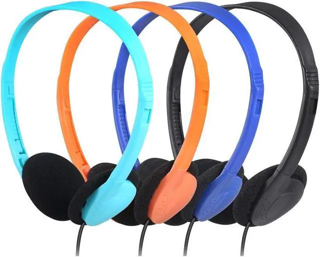 Main image of CN-Outlet Bulk Headphones for Classroom Kids Multi Colored 50 Pack, Wholesale Over Ear Student Head Phones Perfect for Schools, Libraries, Computer Lab, Testing Centers, Museums, Hotels(4 Colores)