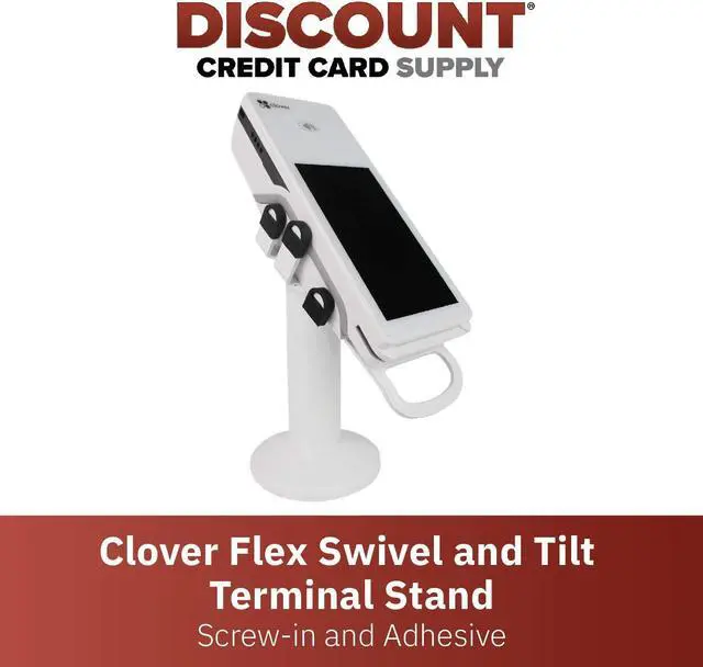 Alt view image 2 of 5 - Discount Credit Card Supply DCCStands Swivel and Tilt Clover Flex Terminal Stand, Screw-in and Adhesive